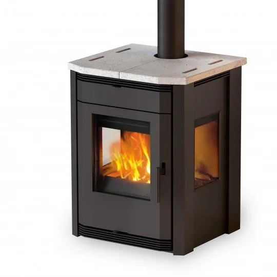 MBS Eva – Poêle à bois avec trois faces vitrées