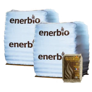 Granulés de bois ENERBIO - 2 palettes - 132 sacs 1980 kg