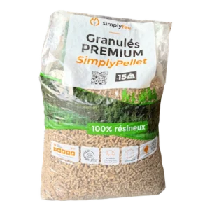 Alternative view of Granulés de bois Premium SimplyPELLET - 2 palettes - 130 sacs 1950 kg