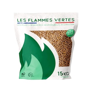Granulés de Bois Flammes Vertes - 2 palettes - 130 sacs 1950kg (Copie) – Image 2